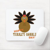 Happy Turkey Gobble Day Erntedank Mousepad (Mit Mouse)