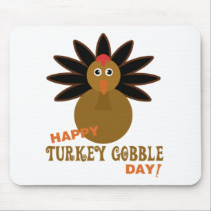 Happy Turkey Gobble Day Erntedank Mousepad