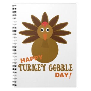 Happy Turkey Gobble Day Erntedank Notizblock