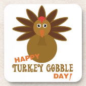 Happy Turkey Gobble Day Erntedank Untersetzer (Vorderseite)