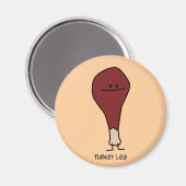 Happy Turkey Leg Drumstick Protein Vogel Magnet (Vorderseite/Rückseite)