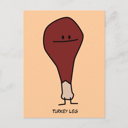 Happy Turkey Leg Drumstick Protein Vogel Postkarte (Vorderseite)