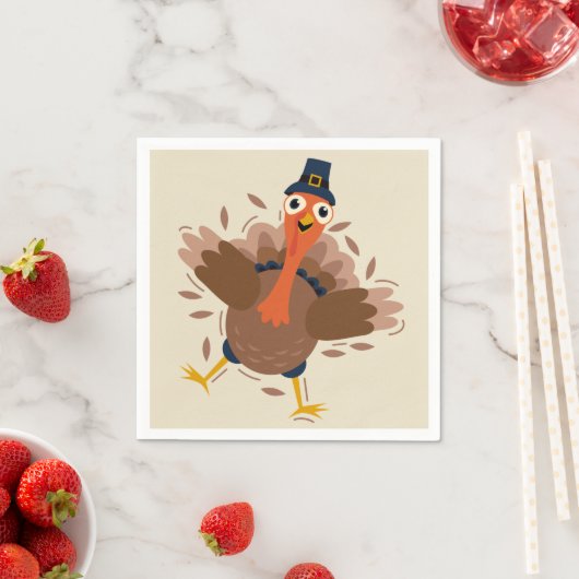Happy Turkey Serviette (Beispiel)