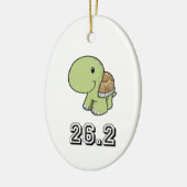 Happy Turtle 26,2 Keramikornament (Links)