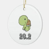 Happy Turtle 26,2 Keramikornament (Links)