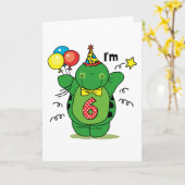 Happy Turtle 6. Geburtstag Karte (Gelbe Blume)