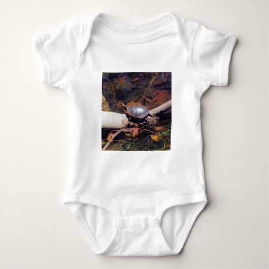 Happy Turtle Baby Strampler (Vorderseite)