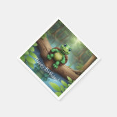 Happy Turtle Birthday Serviette (Ecke)
