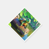 Happy Turtle Birthday Serviette (Ecke)