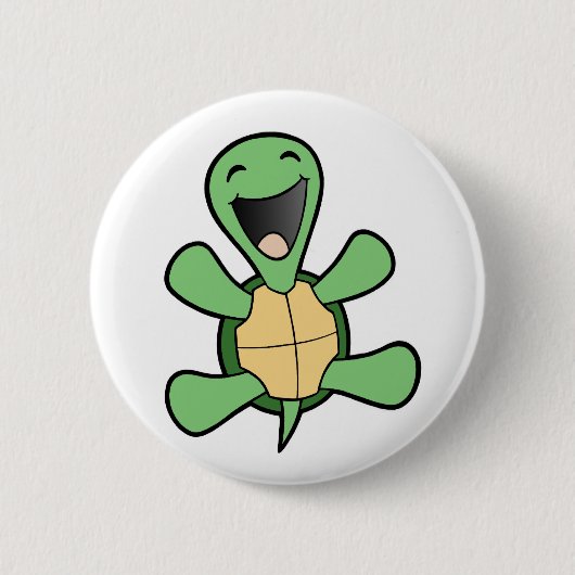 Happy Turtle Button (Vorderseite)