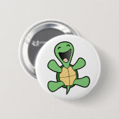 Happy Turtle Button (Vorne & Hinten)