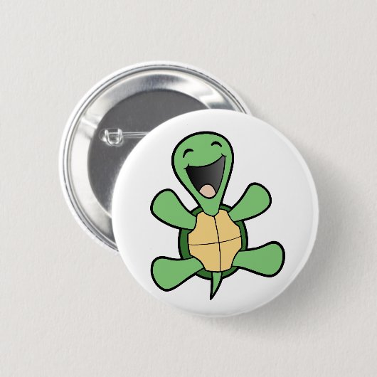 Happy Turtle Button (Vorne & Hinten)