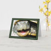 Happy Turtle Card Karte (Gelbe Blume)