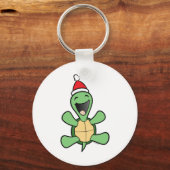 Happy Turtle Christmas Schlüsselanhänger (Vorderseite)
