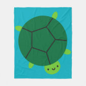 Happy Turtle Fleecedecke (Vorderseite)