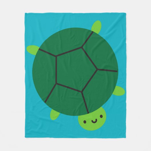 Happy Turtle Fleecedecke (Vorderseite)