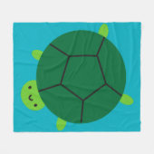 Happy Turtle Fleecedecke (Vorderseite (Horizontal))