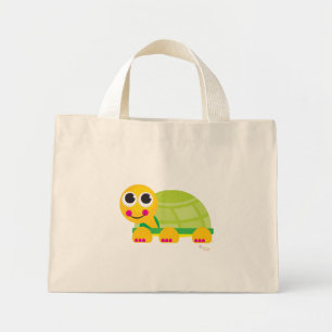 Happy Turtle Floral Tote Bag - kundenspezifisch Mini Stoffbeutel