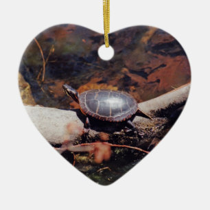 Happy Turtle Keramik Ornament