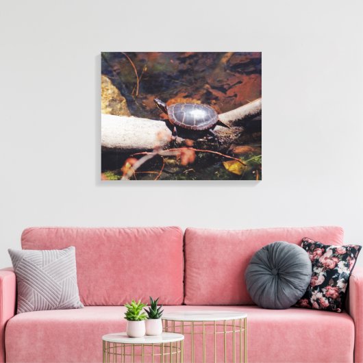 Happy Turtle Leinwanddruck (Insitu (Wohnzimmer))