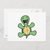 Happy Turtle Postkarte (Vorne/Hinten)