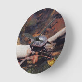 Happy Turtle Runde Wanduhr (Winkel)