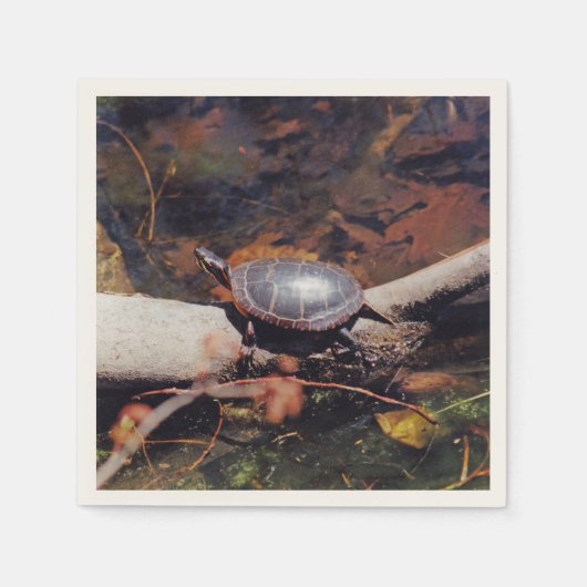 Happy Turtle Serviette (Vorderseite)