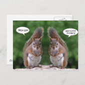 Happy Twins Day, Red Squirrel Spaß, Niedlich und P Postkarte (Vorne/Hinten)