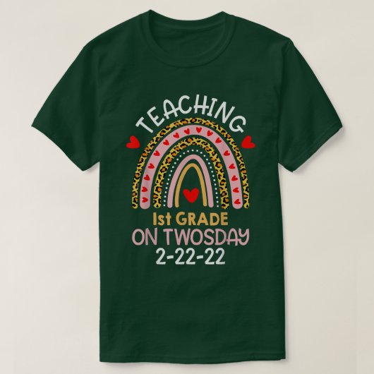 Happy Twosday 22222 Teaching 1St Grade On Twosday T-Shirt (Design vorne)
