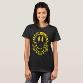 Happy Twosday 2 22 22 Happy Face Retro Style Peace T-Shirt (Vorne ganz)