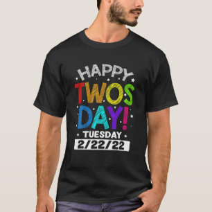 Happy Twosday Dienstag, 2/22/22 Boys Girls Februar T-Shirt