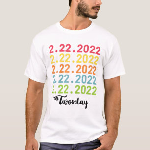Happy Twosday Twinning Twosday 2-22-22 Februar 22 T-Shirt