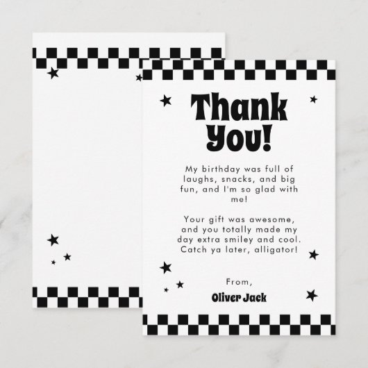 Happy Typ Dankeskarte (Vorne/Hinten)