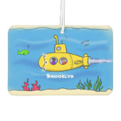 Happy U-Boot-Cartoon Autolufterfrischer (Rückseite)