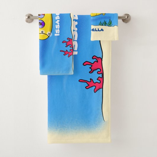 Happy U-Boot-Cartoon Badhandtuch Set (Insitu)