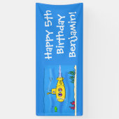 Happy U-Boot-Cartoon Banner (Vertikal)