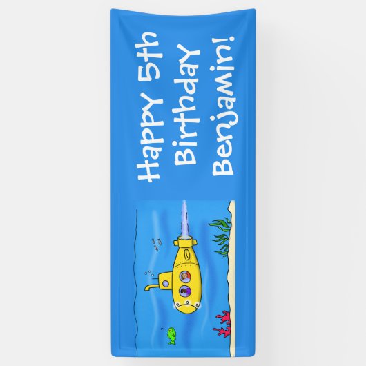 Happy U-Boot-Cartoon Banner (Vertikal)