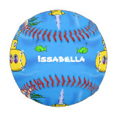 Happy U-Boot-Cartoon Baseball (Rückseite)