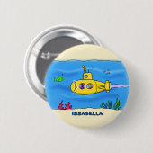 Happy U-Boot-Cartoon Button (Vorne & Hinten)