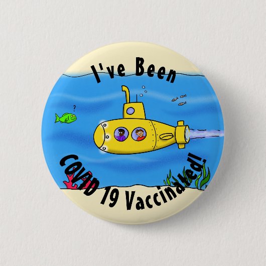 Happy U-Boot-Cartoon Button (Vorderseite)