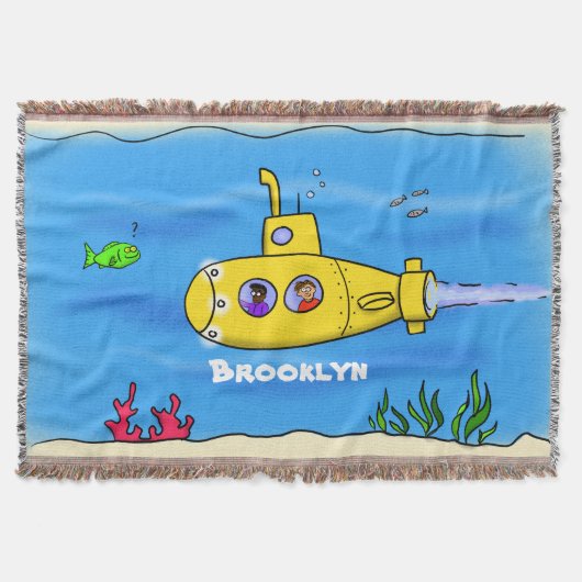 Happy U-Boot-Cartoon Decke (Vorderseite)