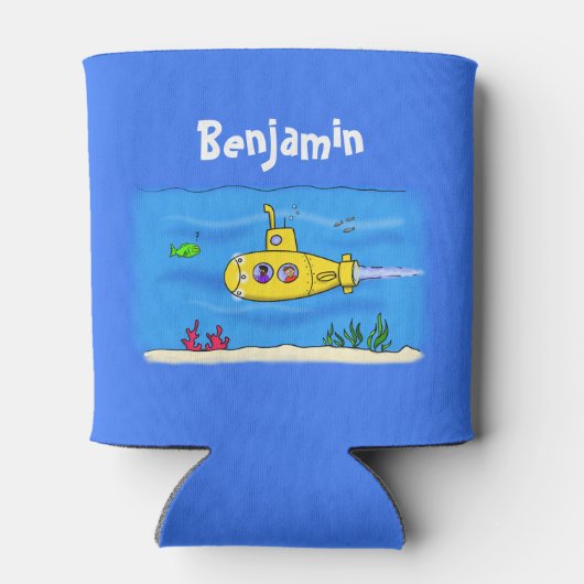 Happy U-Boot-Cartoon Dosenkühler (Rückseite)