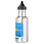 Happy U-Boot-Cartoon Edelstahlflasche (Rechts)