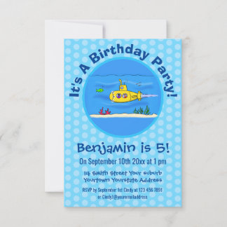Happy U-Boot-Cartoon Einladung