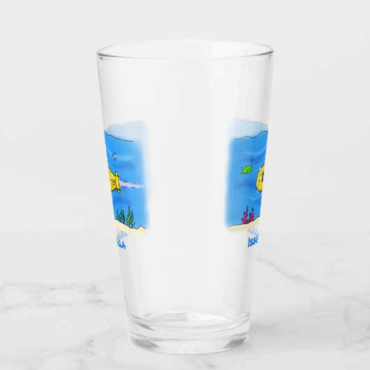 Happy U-Boot-Cartoon Glas (Rechts)