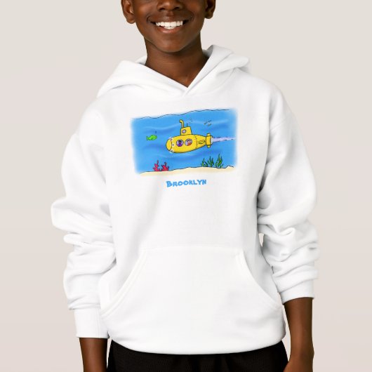 Happy U-Boot-Cartoon Hoodie (Vorderseite)