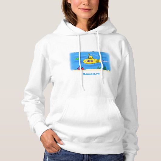 Happy U-Boot-Cartoon Hoodie (Vorderseite)