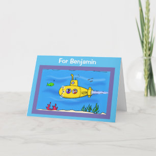 Happy U-Boot-Cartoon Karte