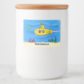 Happy U-Boot-Cartoon Lebensmitteletikett (Vorderseite)