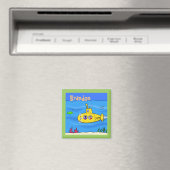 Happy U-Boot-Cartoon Magnet (In Situ (Geschirrspüler))
